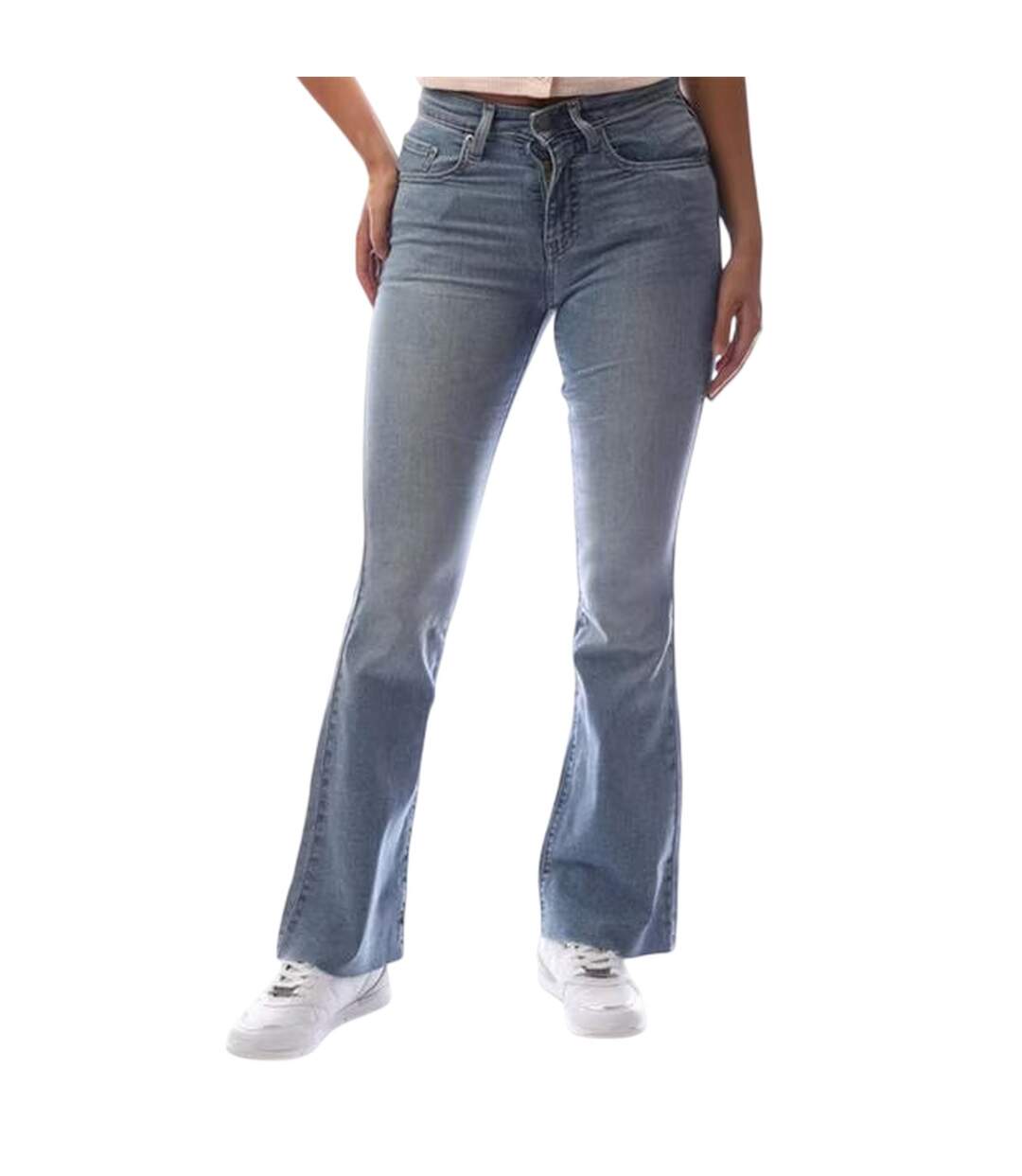Womens/ladies 5 Pockets Flared Jeans Blue Levis-2