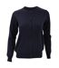 Cardigan À Col Rond Pour Femmes / Tricot Pour Dames Bleu Marine Kustom Kit-1