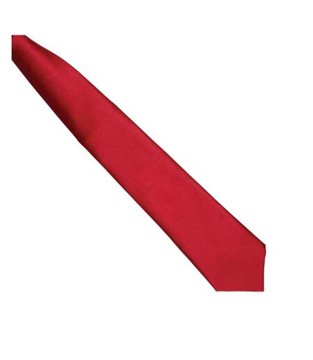 Premier Colours Mens Satin Clip Tie (Burgundy) (One size) - UTRW4407