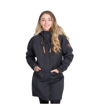 Womens/ladies Faithful Waterproof Jacket Dark Grey Trespass