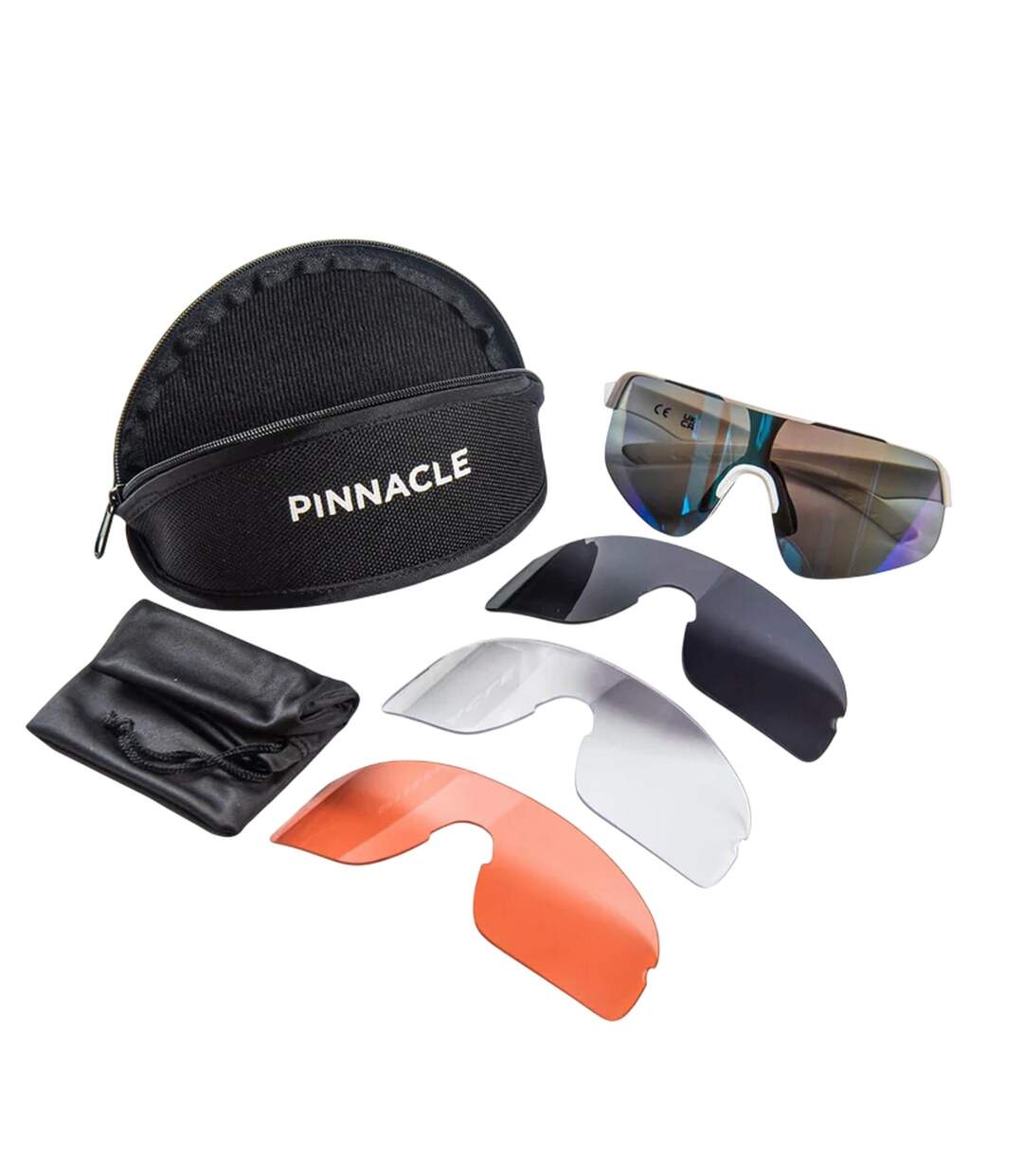 Lunettes De Soleil Cyclisme Adulte Taille Unique Blanc Pinnacle-4