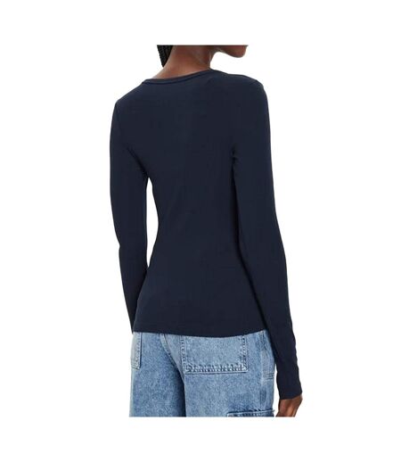 T-shirt manches longues marine femme tommy hilfiger essential