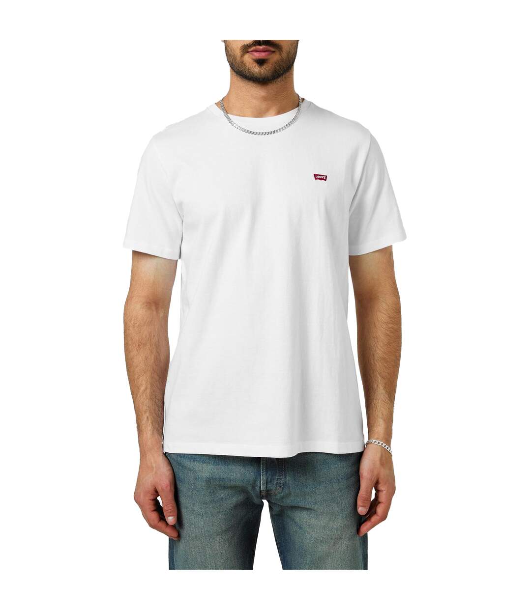 T-shirt Motif/style Aile De Chauve-souris Et Logo Original Homme Blanc Levis-4