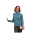 Womens/ladies Cable Knit Turtle Neck Jumper Frosted Green WoolOvers-1