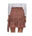 Jupe marron à fleurs femme only olivia - s-2