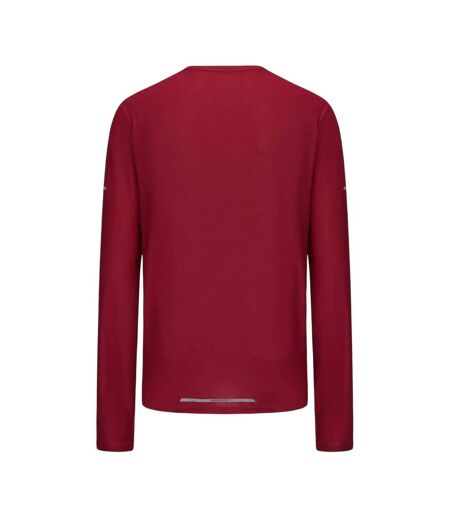 T-shirt Manches Longues Homme Rouge Rose Karrimor