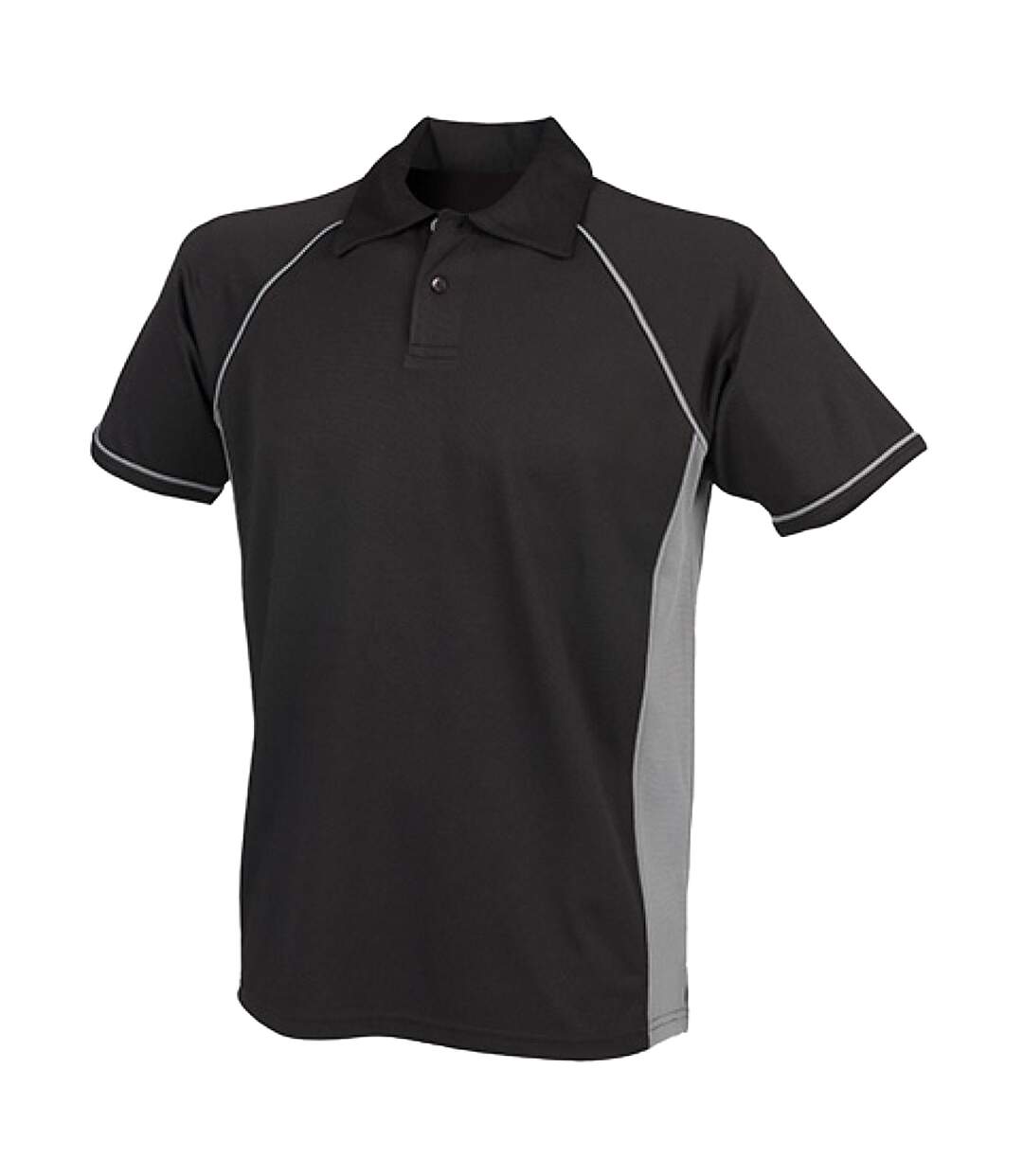 Polo Performance Homme Noir Gris Foncé Finden & Hales-1