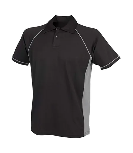 Polo Performance Homme Noir Gris Foncé Finden & Hales