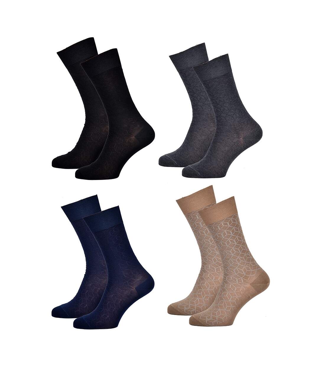 Chaussettes homme KINDY en Coton -Assortiment modèles photos selon arrivages- Pack de 3 Paires Surprise Fil d'écosse