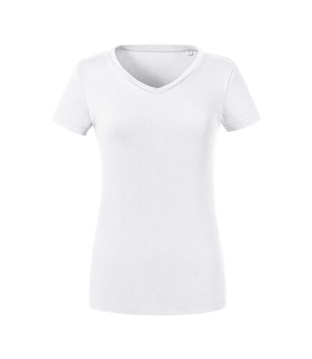 Russell Womens/Ladies Organic Short-Sleeved T-Shirt (White) - UTBC4715