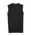 Mens Cotton Acrylic V Neck Sleeveless Sweatshirt Black Russell Collection-1