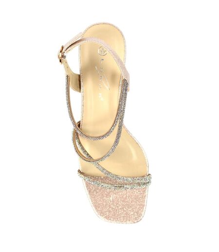 Sandales Toulouse Femme Beige Doré Lunar