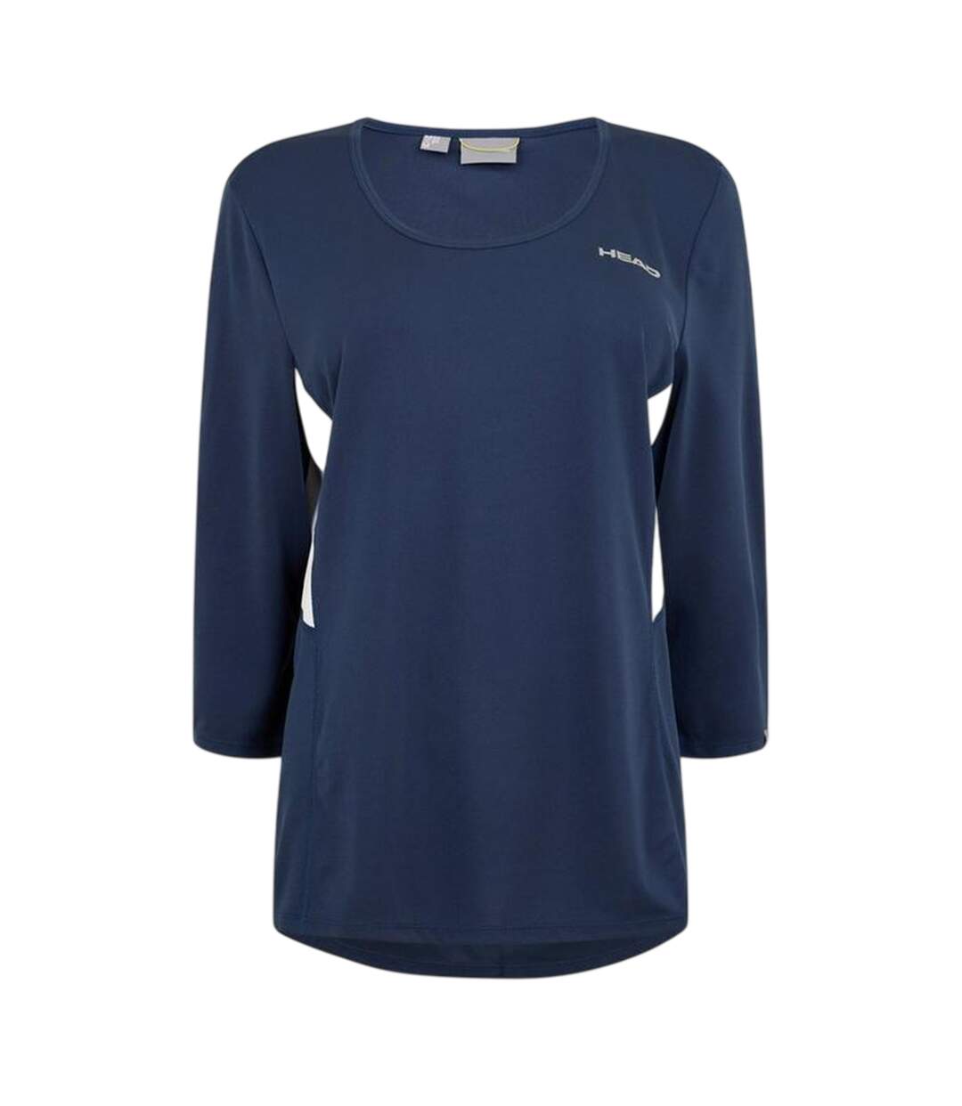 Womens/ladies Club Scoop Neck 3/4 Sleeve T-shirt Blue Head-1