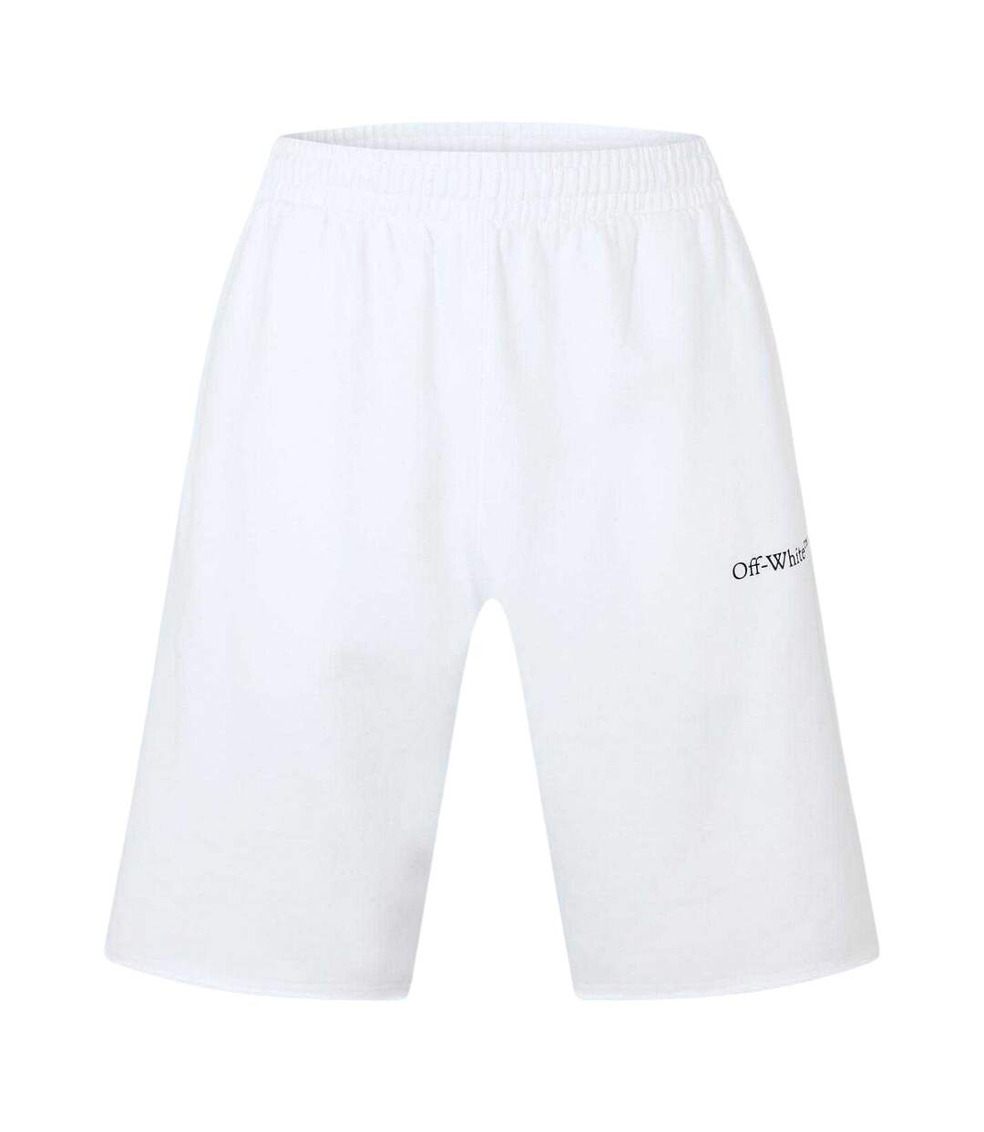 Mens Relaxed Fit Sweat Shorts White Black Off White-1