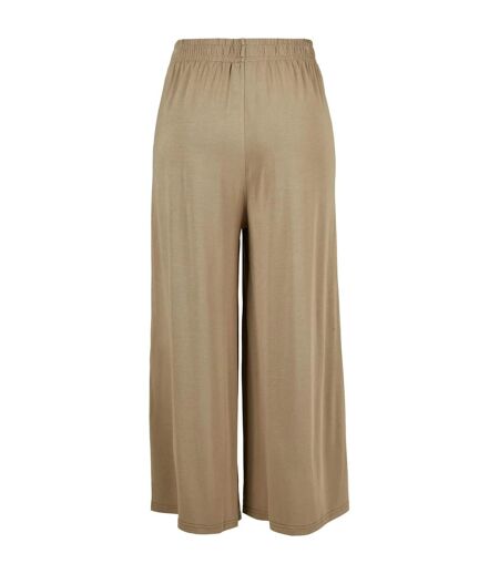 Womens/ladies Modal Culottes Khaki Brown Urban Classics