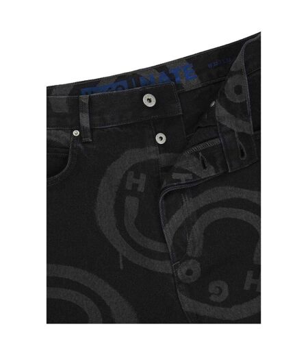 Mens Nate Graphic Print Jeans Black Hugo