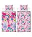World Tour Reversible Duvet Set Pink Multicoloured Trolls 2-1