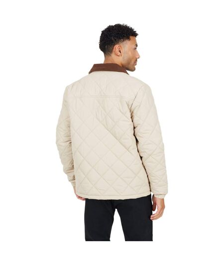 Doudoune D´entraîneur Motif/style Matelassé Homme Beige Gris Brave Soul