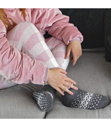 1 Pack Ladies Thermal Low Cut Wool Non Slip Ankle Slipper Socks