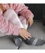 1 Pack Ladies Thermal Low Cut Wool Non Slip Ankle Slipper Socks-3
