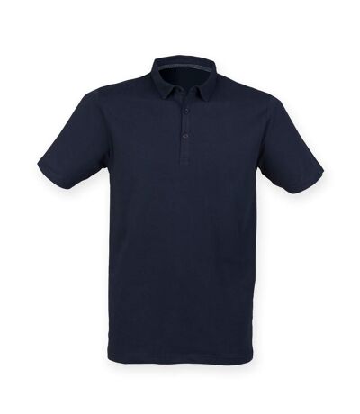 Skinnifit Mens Fashion Short Sleeve Polo Shirt (Navy) - UTRW4744