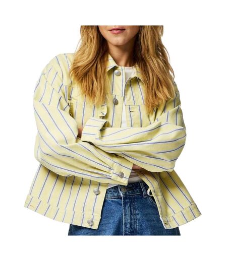 Veste en jean jaune femme pieces billo