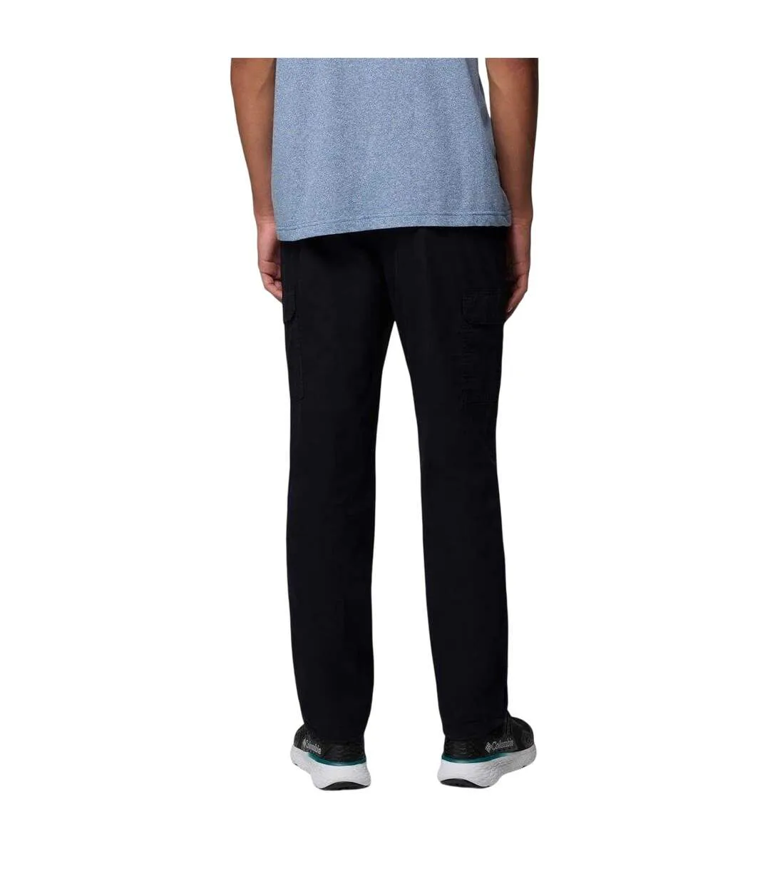 Mens Rapid Straight Leg Cargo Trousers Black Columbia-2