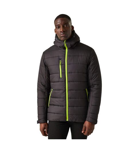 Doudoune Matelassée Navigate Homme Noir Vert Citron Regatta