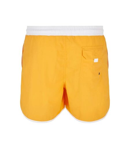 Short De Bain Motif/style Rétro Homme Blanc Mangue Urban Classics