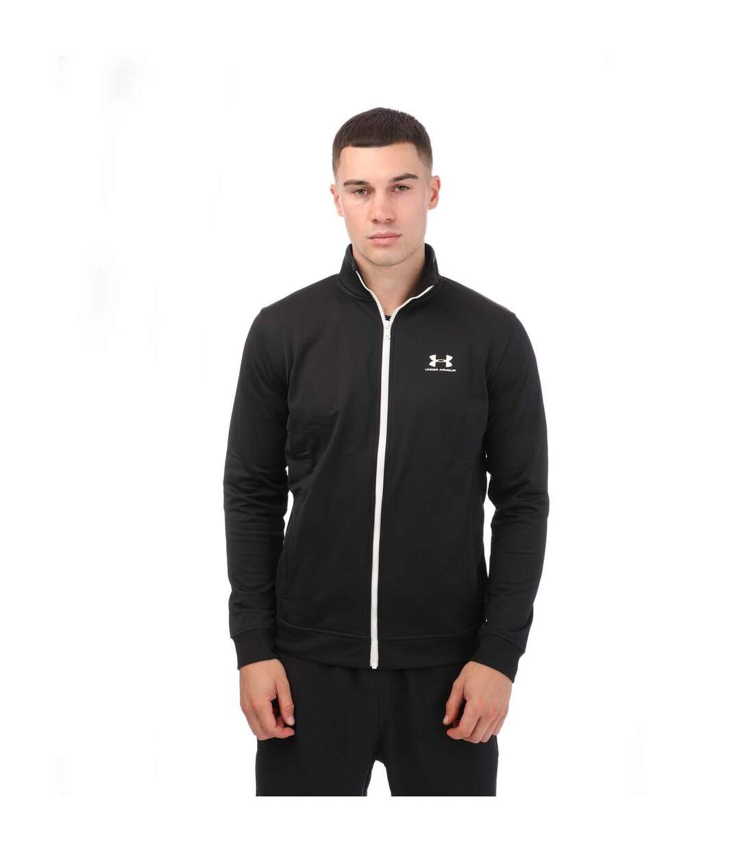 Mens Sportstyle Tricot Jacket Black Under Armour-1