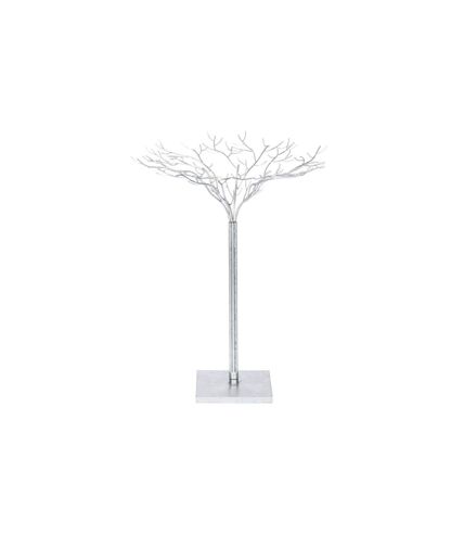 Statuette Déco en Fer Forgé Arbre 80cm Argent