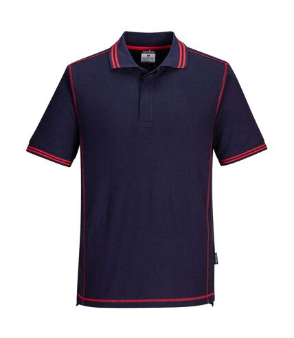 Portwest Mens Essential Two Tone Polo Shirt (Navy/Red)