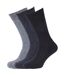 Mens Wool Blend Socks With Wool Padded Sole (Pack Of 3) (Shades of Blue) - UTMB156