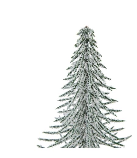 Snowy spindle tree christmas decoration 25cm brown/white/green Hill Interiors