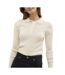 Polo manches longues écru femme vero moda mohana - l-1