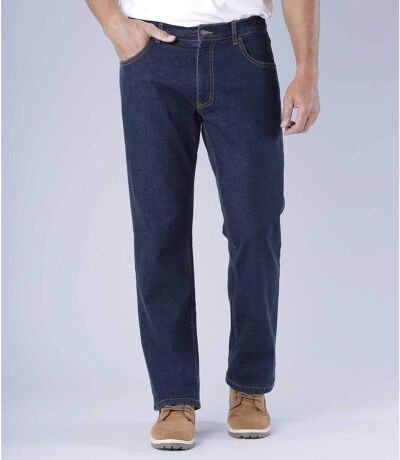 Men's Semi-Elasticated Blue Jeans