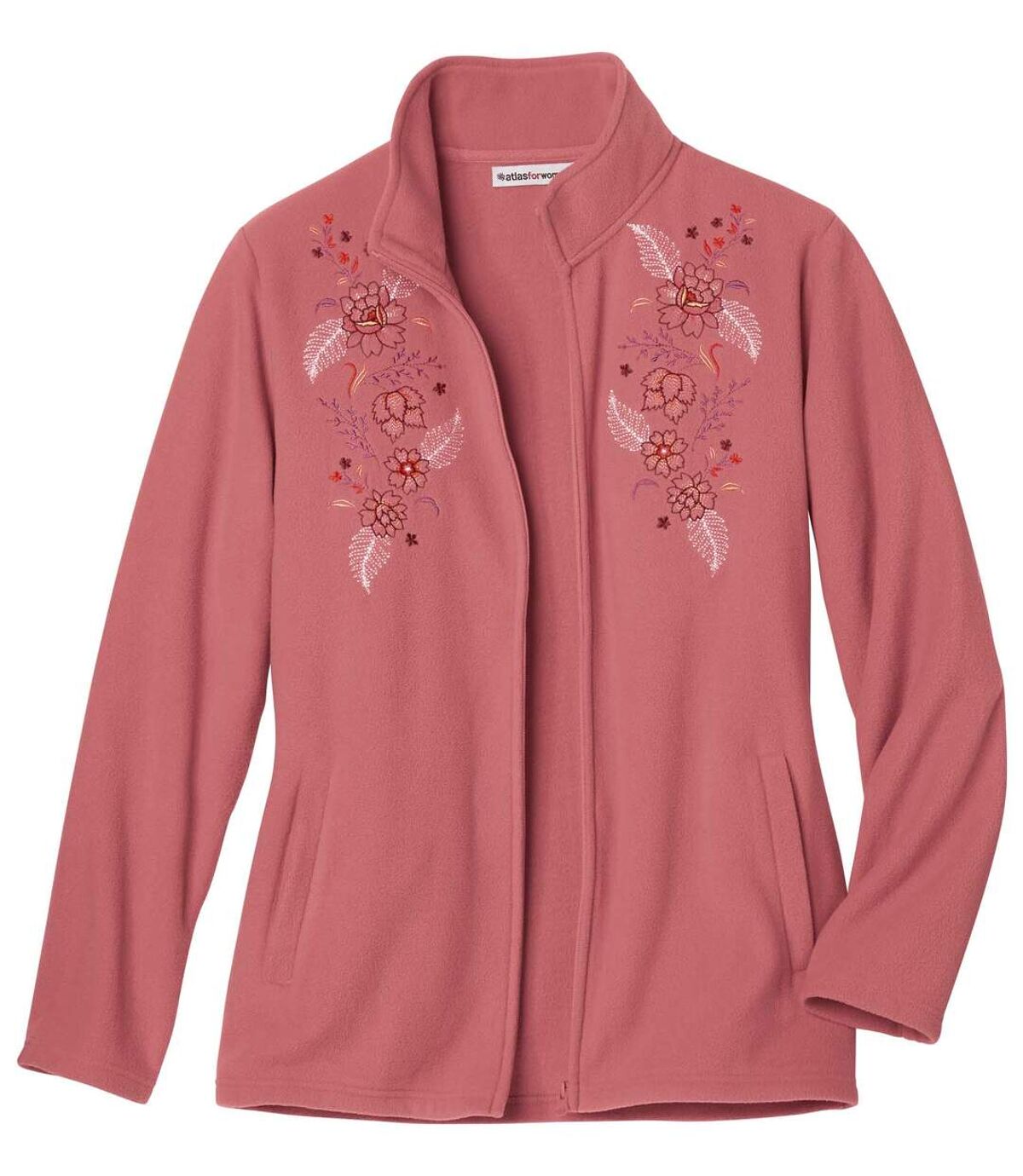 Fleecejacke mit Blumenstickereien Atlas For Men