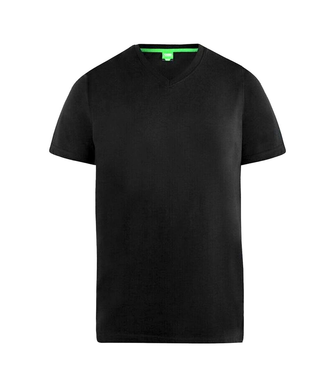 Duke Mens Fenton Kingsize D555 Round Neck T-shirts (Pack Of 2) (Black/White)