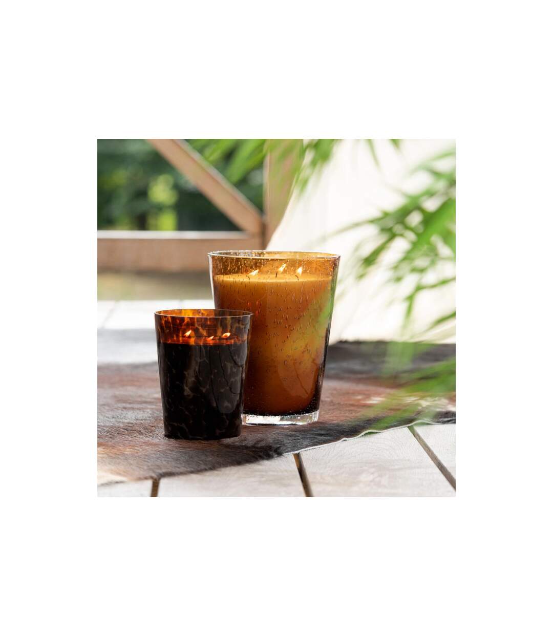 Bougie Parfumée Noa 16cm Bois de Santal Marron-4