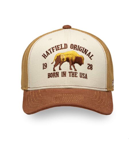 Casquette trucker avec filet souple en coton avec broderie Bison Hatfield