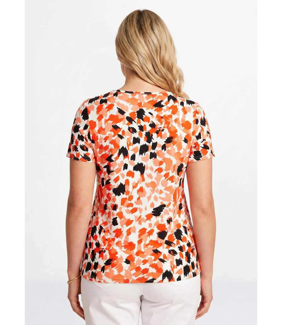 T-shirt court imprimé manches courtes-2