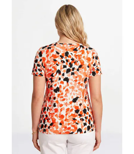 T-shirt court imprimé manches courtes