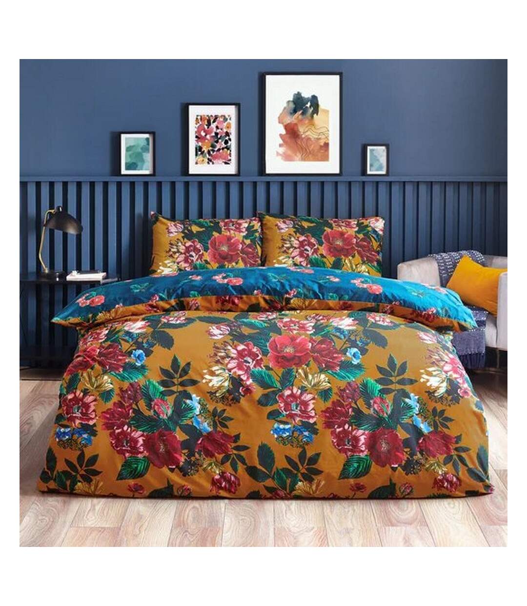 Nadya floral duvet cover set amber Furn-4