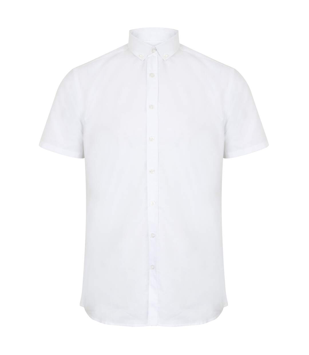 Henbury Mens Modern Short Sleeve Oxford Shirt (White) - UTRW5425