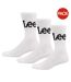 Lot De 3  Chaussettes Motif/style Lettrage Crorbett Homme Blanc Lee-1