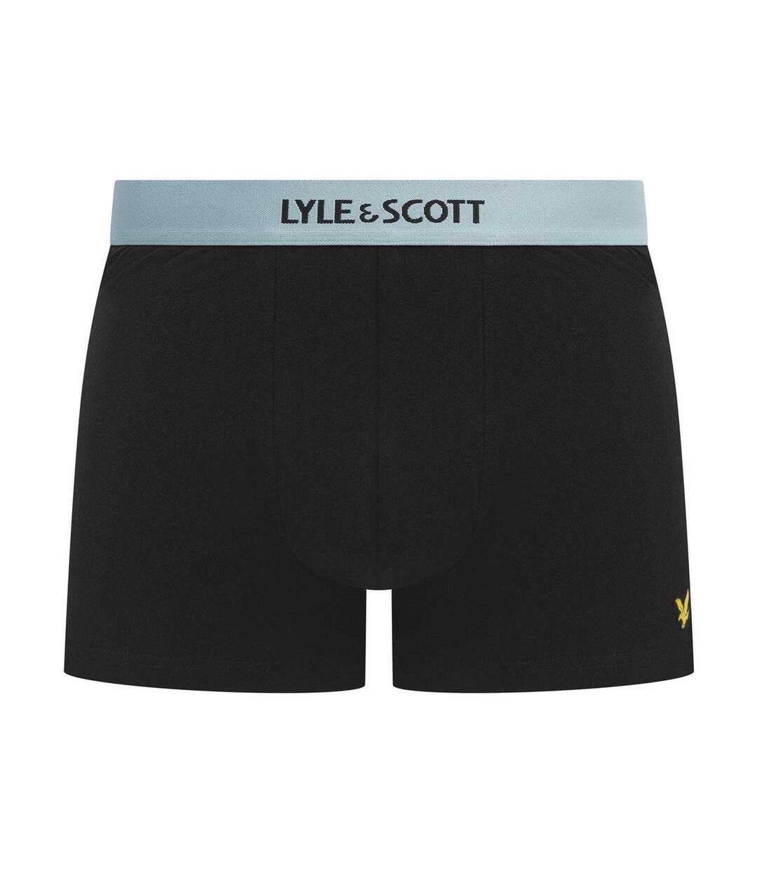 Pack Of 3  Mens Devon Boxer Shorts  Black Multicoloured Lyle & Scott-3
