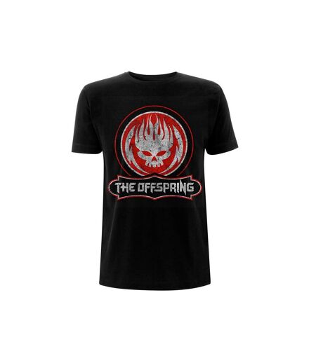 The Offspring Unisex Adult Distressed Skull T-Shirt (Black)