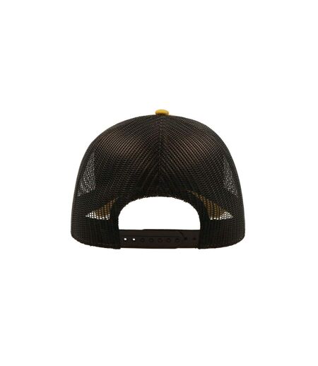 Casquette Style Trucker Rapper Mixte Jaune Foncé Noir Atlantis