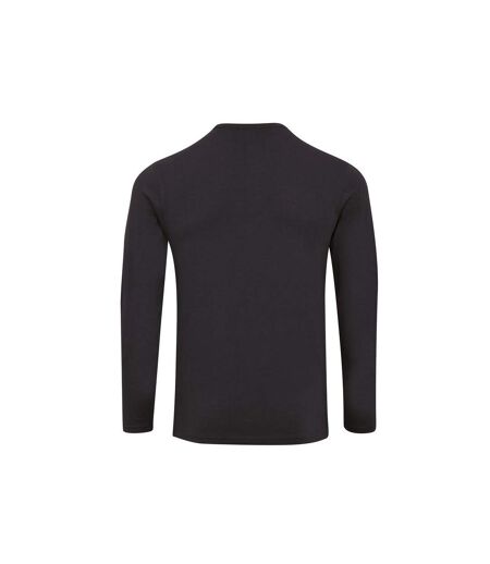 Premier Mens Long John Roll Sleeve T-Shirt (Black)