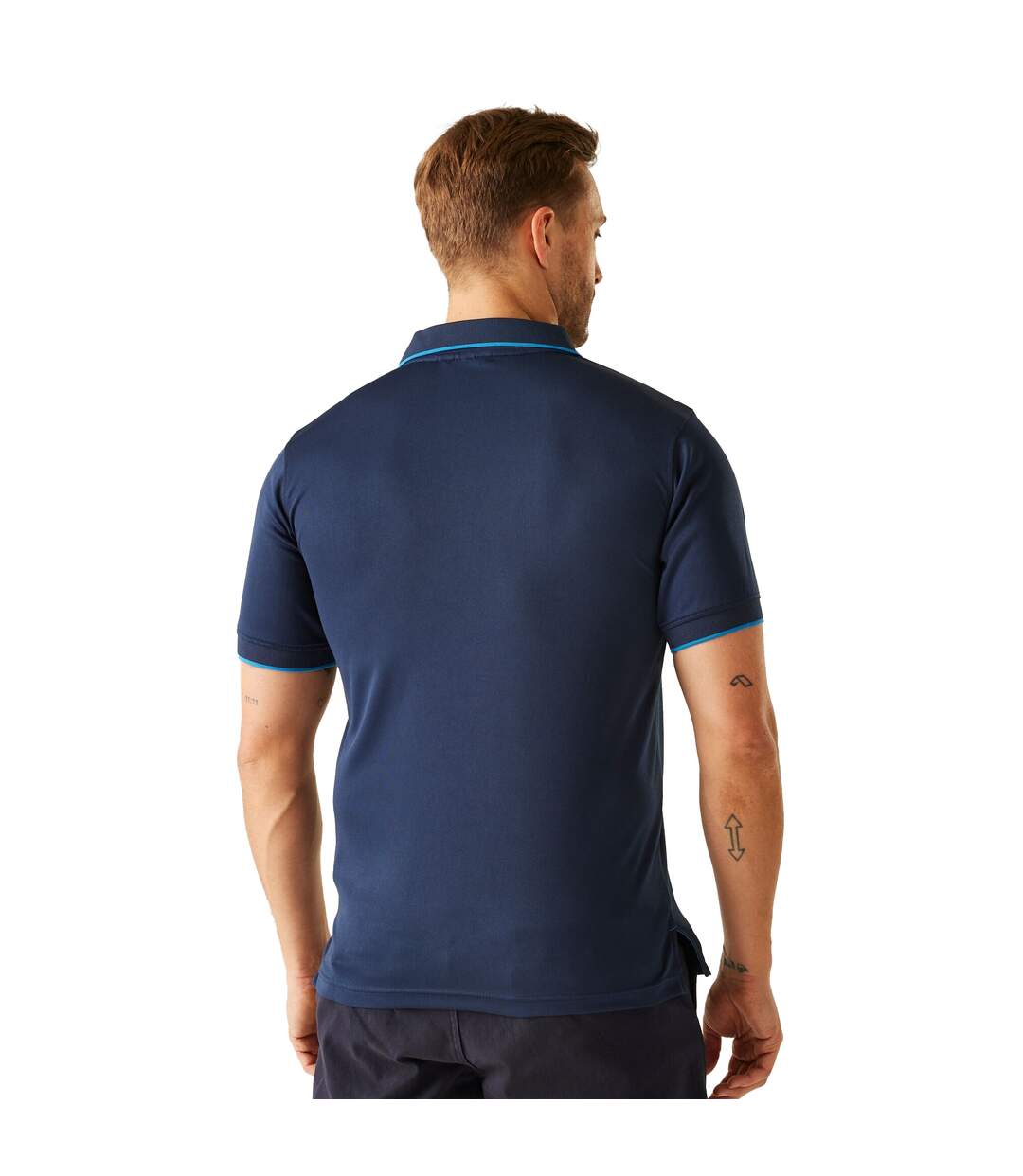 Mens Short-sleeved Polo Shirt Navy French Navy Regatta Professional-4